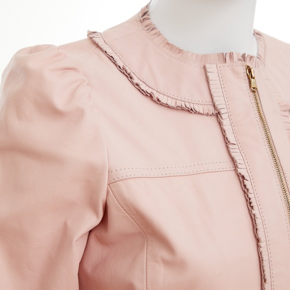 VALENTINO pink leather jacket / approx XS/S - Picture 4 of 8